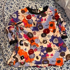 Kate Spade Blue and Pink Patterned Garment